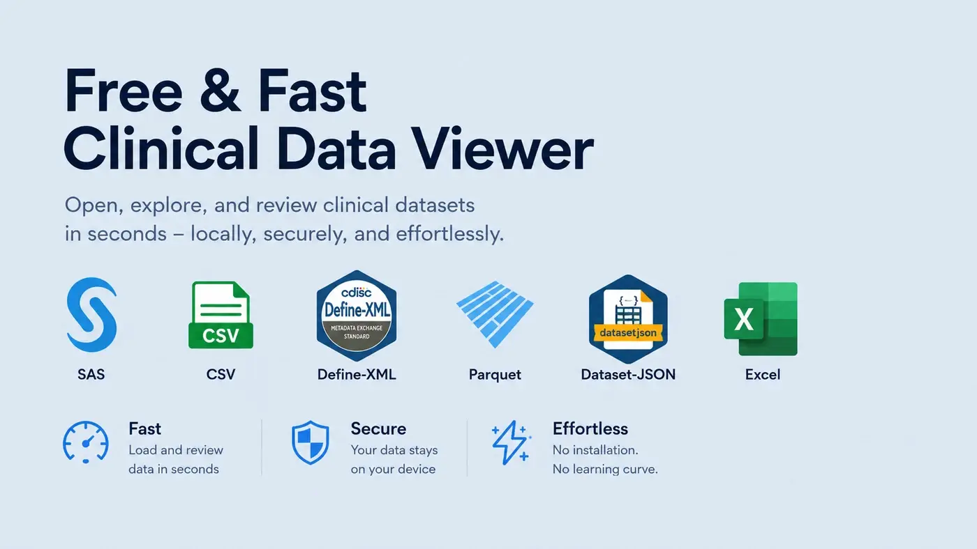 Nimble Viewer clinical data review application, from the original Nimble homepage